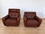 Modern Vintage Burgundy Leather Lounge Chairs by Svend Skipper, Denmark For Sale - Image 3 of 11