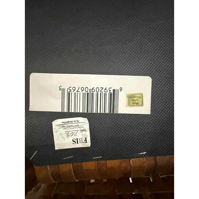 Henredon Acquisitions Leather Strap Dining Chairs – Set of 6, Campaign Style, Priced to Sell For Sale - Image 11 of 12