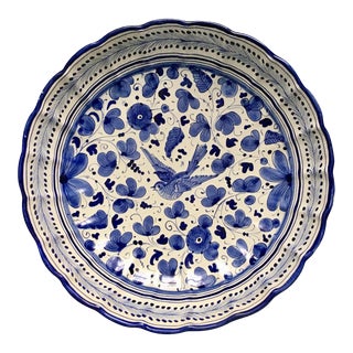 Mid 20th Century Blue & White Italian Pottery Bowl For Sale