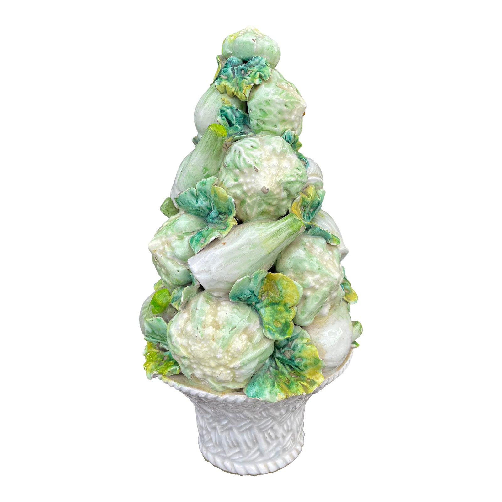 Vintage Ceramic Vegetable Topiary Centerpiece | Chairish