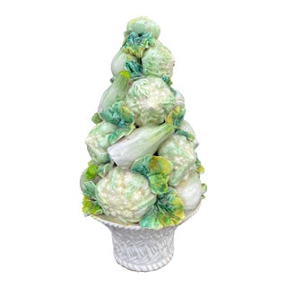 Vintage Ceramic Vegetable Topiary Centerpiece For Sale