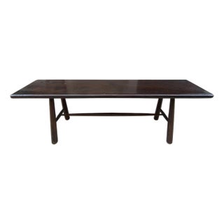 Andrianna Shamaris Midcentury Couture Espresso Stained Teak Wood Console Table For Sale