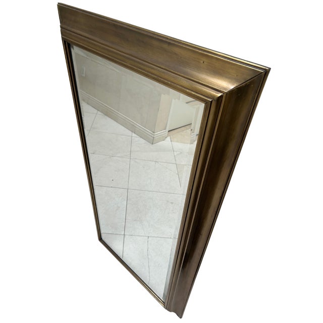 Mid-Century Modern Phuc Thang Fine Furniture Brass Mirror For Sale - Image 3 of 3