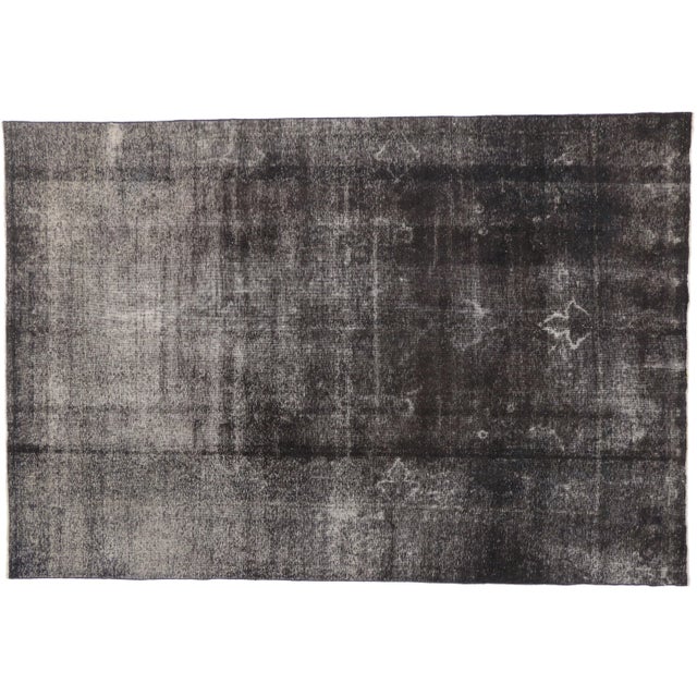 Vintage Overdyed Distressed Rug With Industrial Luxe Style - 8'4" X 12'3" For Sale In Dallas - Image 6 of 6