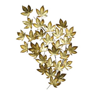 Vintage Curtis Jere Large 48" Maple Leaf Brutalist Wall Art Sculpture