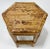 Chinoiserie Vintage Hex Scorched Bamboo Split Reed Plant Stand or Riser For Sale - Image 3 of 7