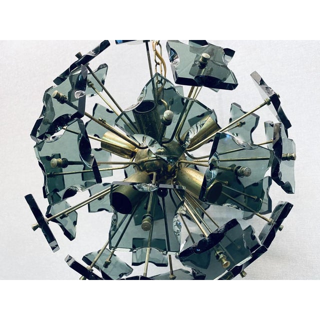 Sputnik Italian Rauch-Murano Glass and Metal from Fontana Arte, 1960s For Sale - Image 14 of 18