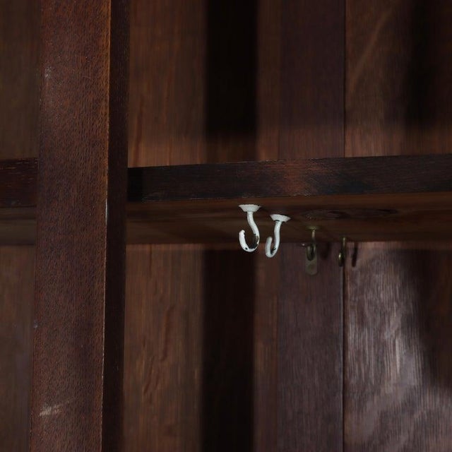 Antique Arts & Crafts Mission Oak 2-Door Bookcase After Stickley C1920 For Sale - Image 14 of 18