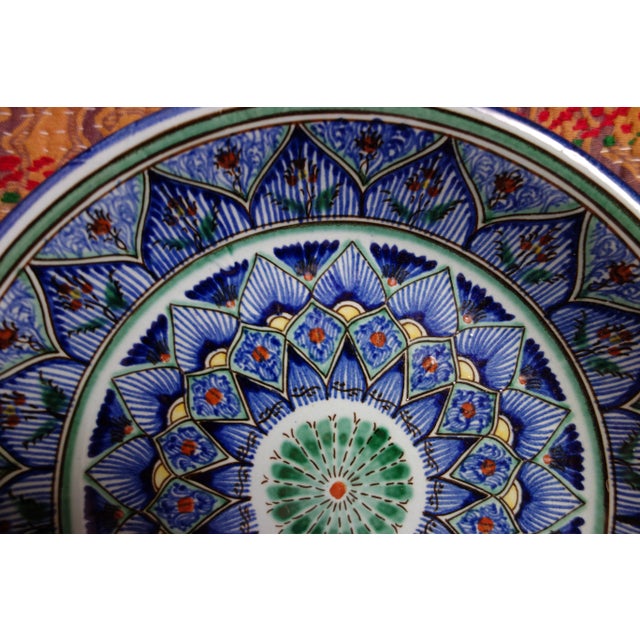 Late 20th Century Decorative Uzbeck Plate (Persia, Turkey) For Sale - Image 5 of 9