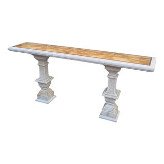 Large Antique Marble Console Table, 1800s For Sale