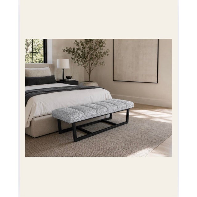 Custom Upholstered Ottoman Bench – Chicago Showroom For Sale - Image 4 of 4