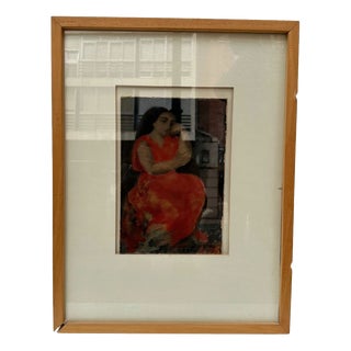Timoteo Pérez Rubio, Sketch of Rosa Chacel, 1920s, Watercolor For Sale