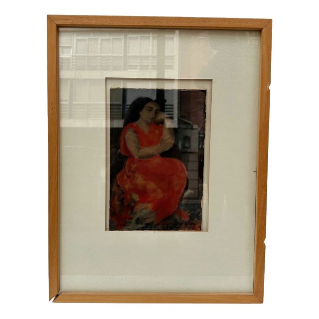 Timoteo Pérez Rubio, Sketch of Rosa Chacel, 1920s, Watercolor For Sale