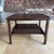 This Dunbar lamp table is a shining example of American Mid-Century excellence. The dark mahogany has been fully...