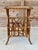 Vintage Faux Bamboo Rattan Side Table With Grasscloth Top For Sale - Image 10 of 12