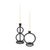 Black Single Circle Arman Aluminum Candlestick in Black For Sale - Image 8 of 11