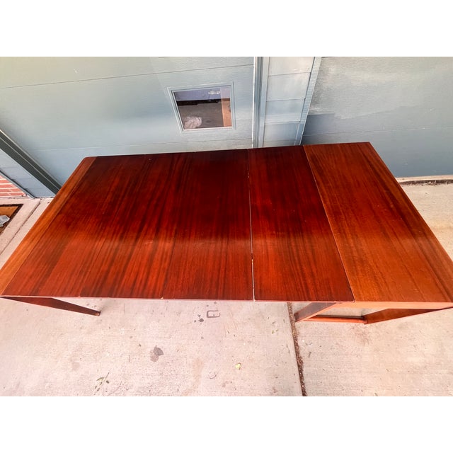 1940s Saginaw Furniture Shops "Expandomatic" Mahogany Desk-to-Dining Table For Sale - Image 11 of 18