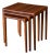 Danish Modern Solid Teak Set of Nesting End Tables by h.w. Klein for Bramin For Sale