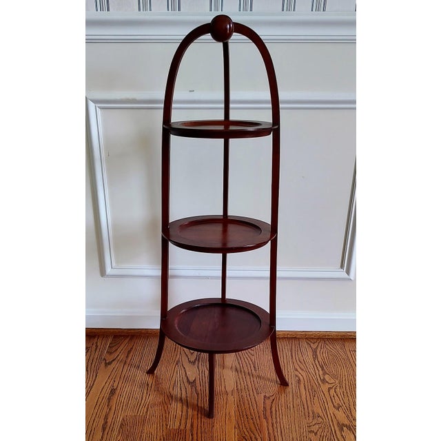 Traditional 1970s Three Tier Bartley Cherry Muffin Stand For Sale - Image 3 of 8