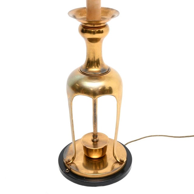 Large Vintage Brass Table Lamp, 1960s For Sale - Image 6 of 10