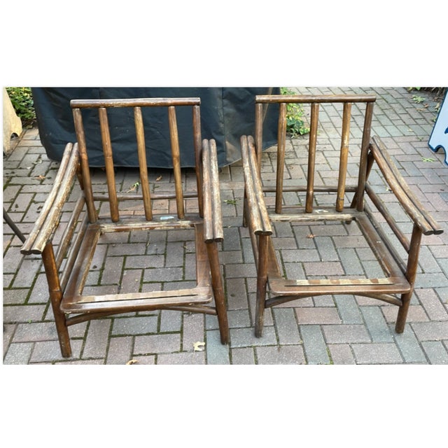 Pair of Ficks Reed Bamboo Lounge Chairs - Vintage MCM Outdoor Furniture For Sale In Philadelphia - Image 6 of 8