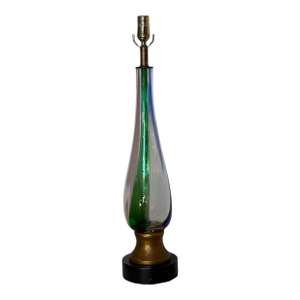 1950s Murano Glass Mid Century Swirl Lamp