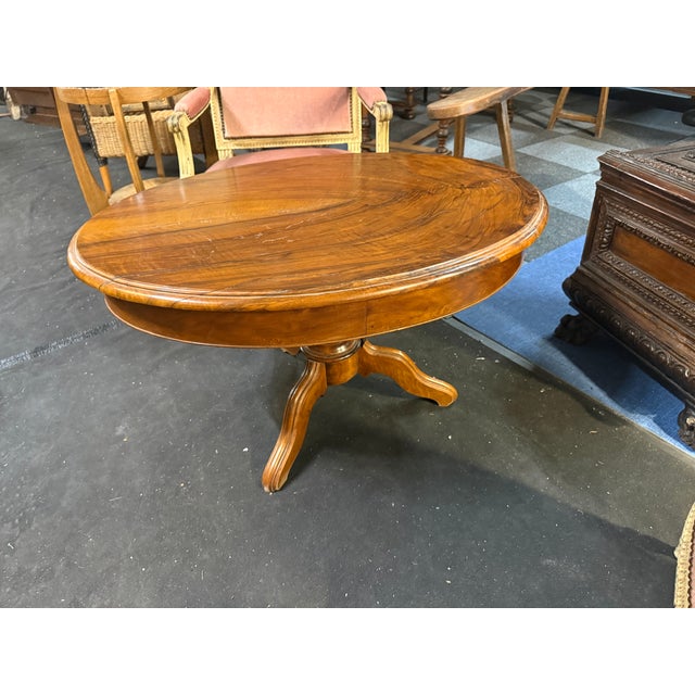 Napoleon III Walnut Table For Sale - Image 4 of 5