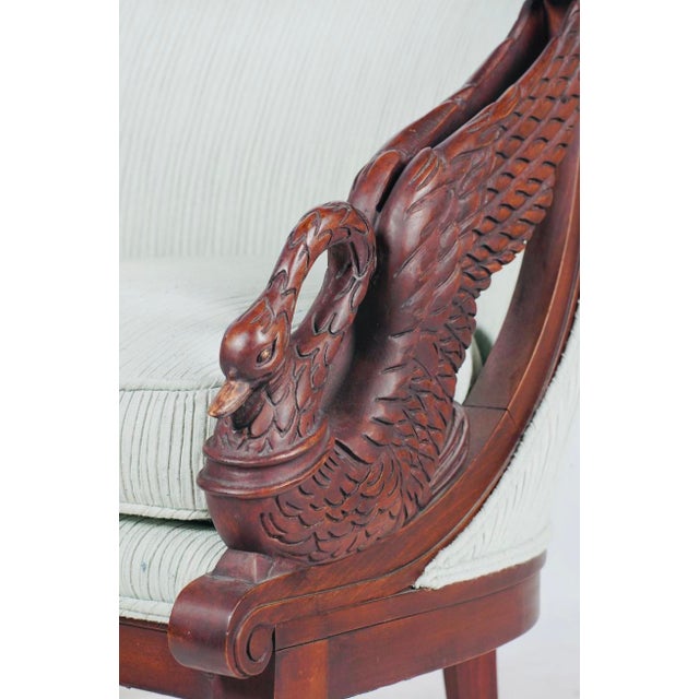 An extraordinary Empire Revival swan-form desk chair from the distinguished Glorya Kaufman Estate. Inspired by the...