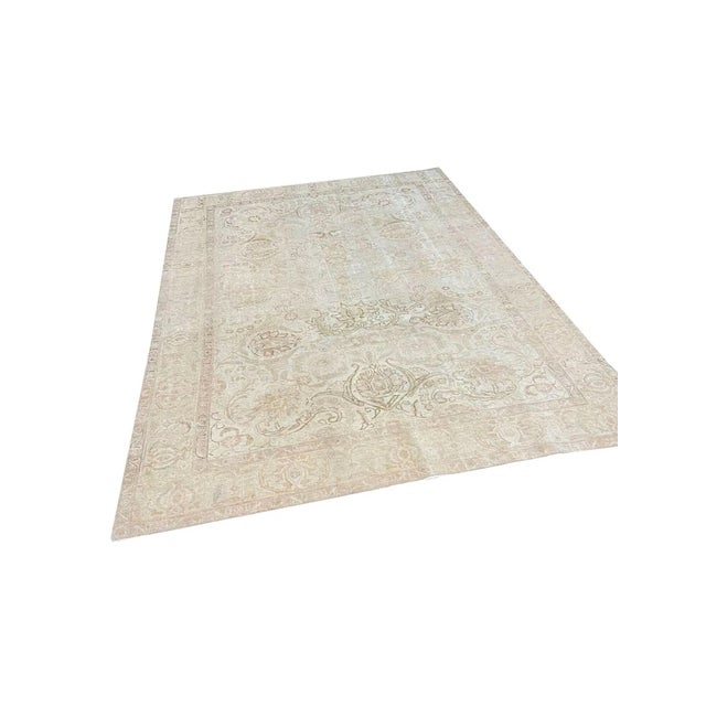 1960s 1960s Vintage Old Persian Tabriz Area Rug 7x10 For Sale - Image 5 of 7