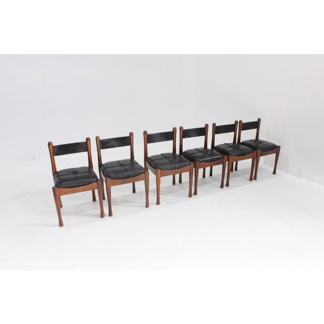 Bernini vintage italian dining chairs by Silvio Coppola , set of 6 Bernini vintage italian dining chairs designed by...