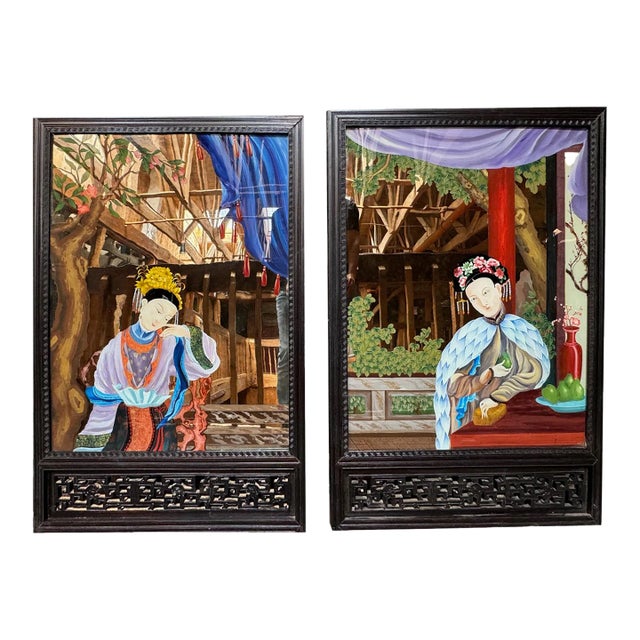 Chinese Reverse Glass Paintings For Sale