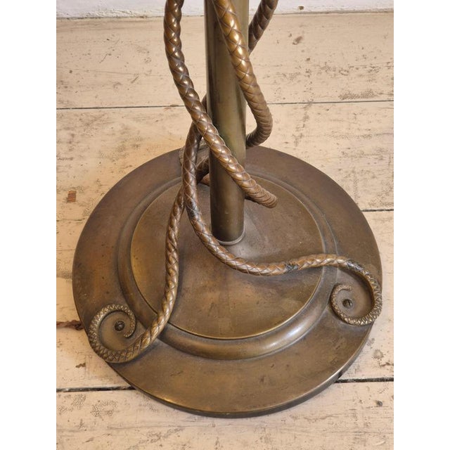 Vintage Bronze Floor Lamp with Entwined Snakes, 1890s For Sale - Image 10 of 15