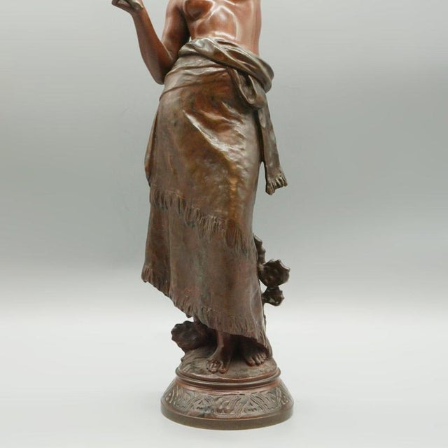 Auguste Moreau, Lady with Branch, Late 19th Century, Bronze For Sale - Image 3 of 15