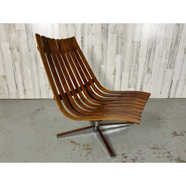 Mid-Century Modern Mid 20th Century Rosewood Swivel Lounge Chair Attributed to Hans Brattrud for Georg Eknes For Sale - Image 3 of 13