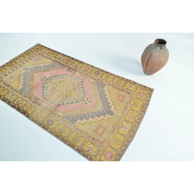 1960s Handmade wool and cotton rug in Turkish Anatolian Carpet, Vintage Area Rug, Turkish Vintage Anatolian Rug, Handmade...