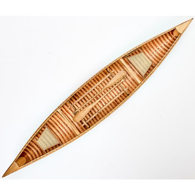 Marylou Whitney Stables Birdstone 2004 Travers Stakes Saratoga Hand Painted Canoe Model For Sale - Image 4 of 5