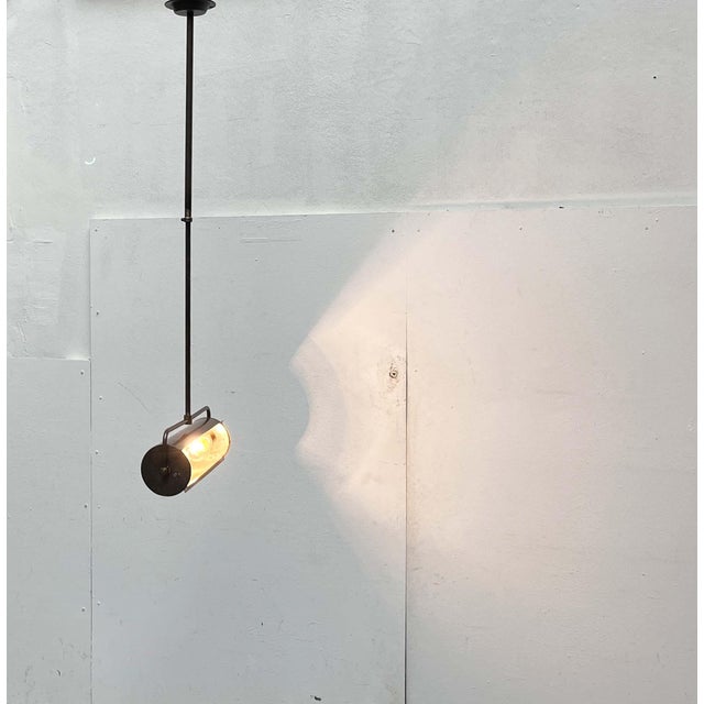 Minimalist ceiling lights by hillebrand, said to have originated from an old signal box. a thoroughly functional design of...