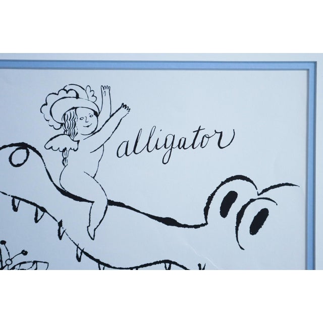 Pop Art 1990 Andy Warhol Colouring Book - Alligator (Matted) For Sale - Image 3 of 5
