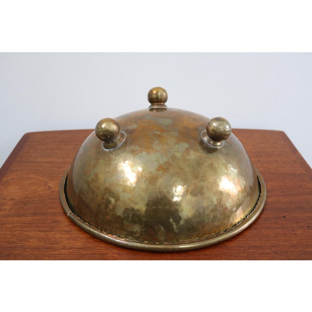 Large Swedish Art Deco Brass Fruit Bowl, 1920s For Sale - Image 6 of 9
