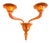 Orange Translucent Murano Glass Wall Sconce by Simoeng For Sale