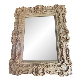 Masterfully Hand-Carved Solid Wood Baroque Wall Mirror by Vladyslav Dzoz For Sale