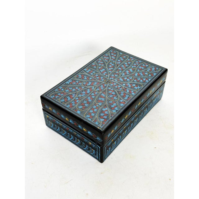 Blue Nesting Boxes in Lacquered Wood, France, 1970s, Set of 2 For Sale - Image 10 of 14