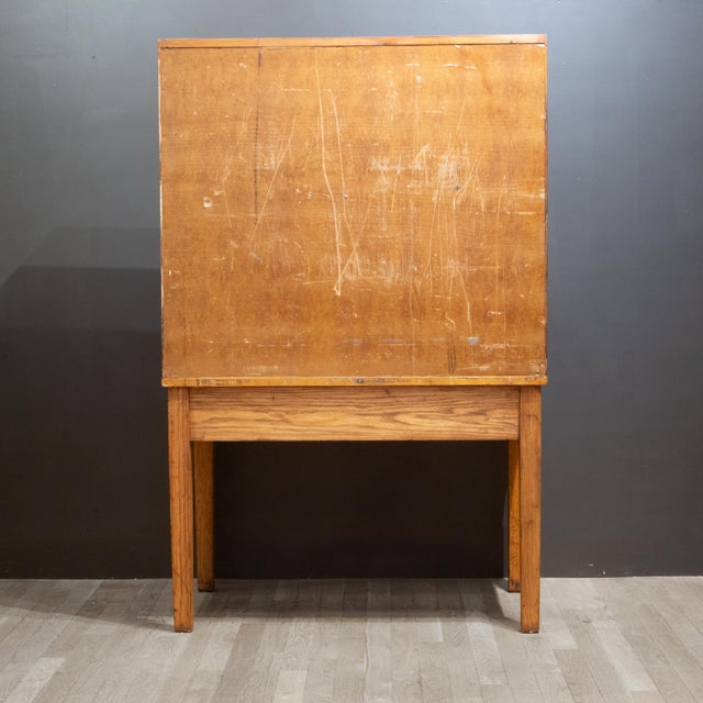 Antique Solid Oak Postal Sorting Desk C.1939 Chairish