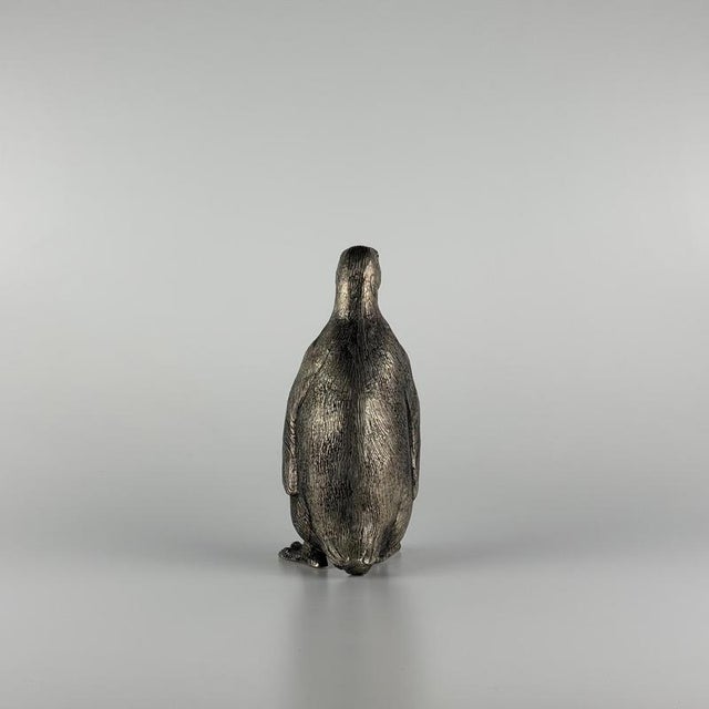 Silver-Plated Brass Penguin Sculpture from Gucci, Italy, 1970s For Sale - Image 4 of 16