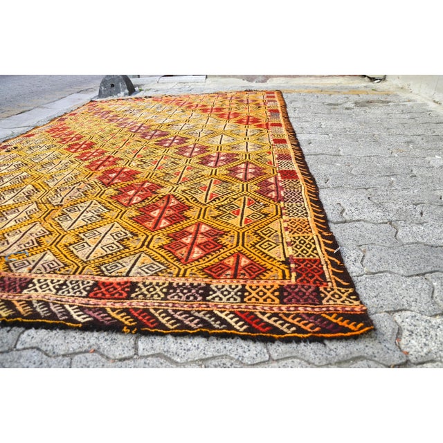 Turkish 1960s Anatolian Floor Kilim Rug For Sale - Image 3 of 11