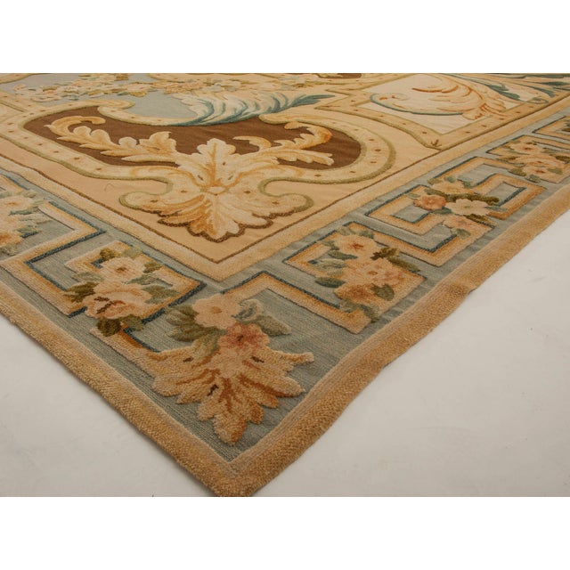 Modern Savonnerie-Inspired Wool with Sculpted High-Low Texture Doris Leslie Blau For Sale In New York - Image 6 of 6