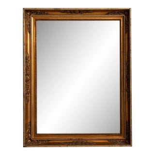 19th Century France Antique Gold Carved Giltwood Mirror For Sale
