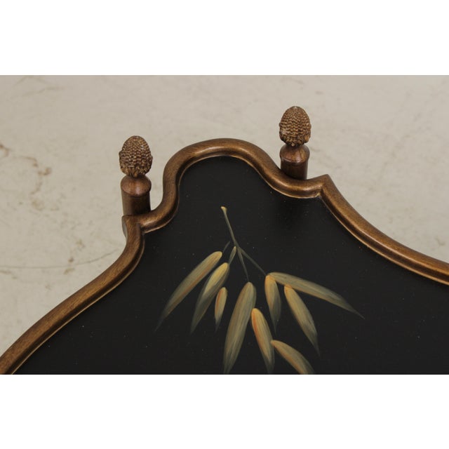 Stunning Bamboo Form Hand Painted Bird Motif Coffee Table For Sale - Image 10 of 18