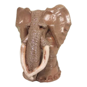 Contemporary Elephant Pottery Vase by John Hunter