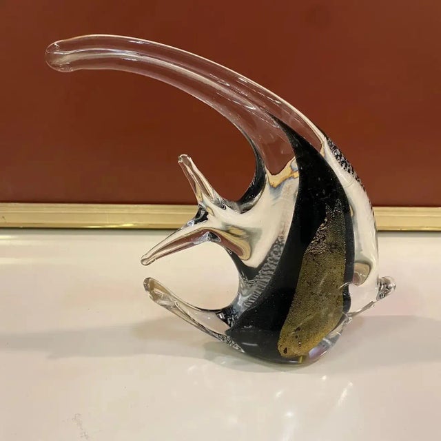 Modern 1980s Modernist Murano Glass Sculpture of Tropical Fish by Seguso For Sale - Image 3 of 10